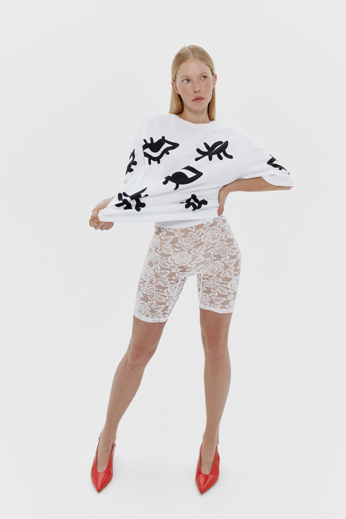 велосипедки "lace" у білому кольорі