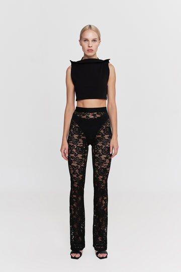 штани "lace" у чорному кольорі