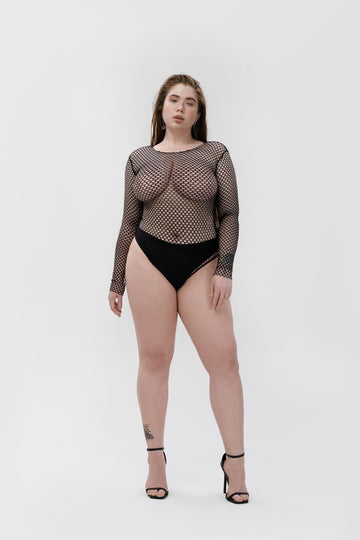 боді "sheer mesh" у чорному кольорі