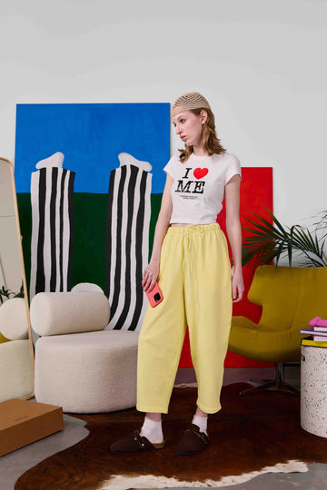 штани balloon у кольорі baby yellow