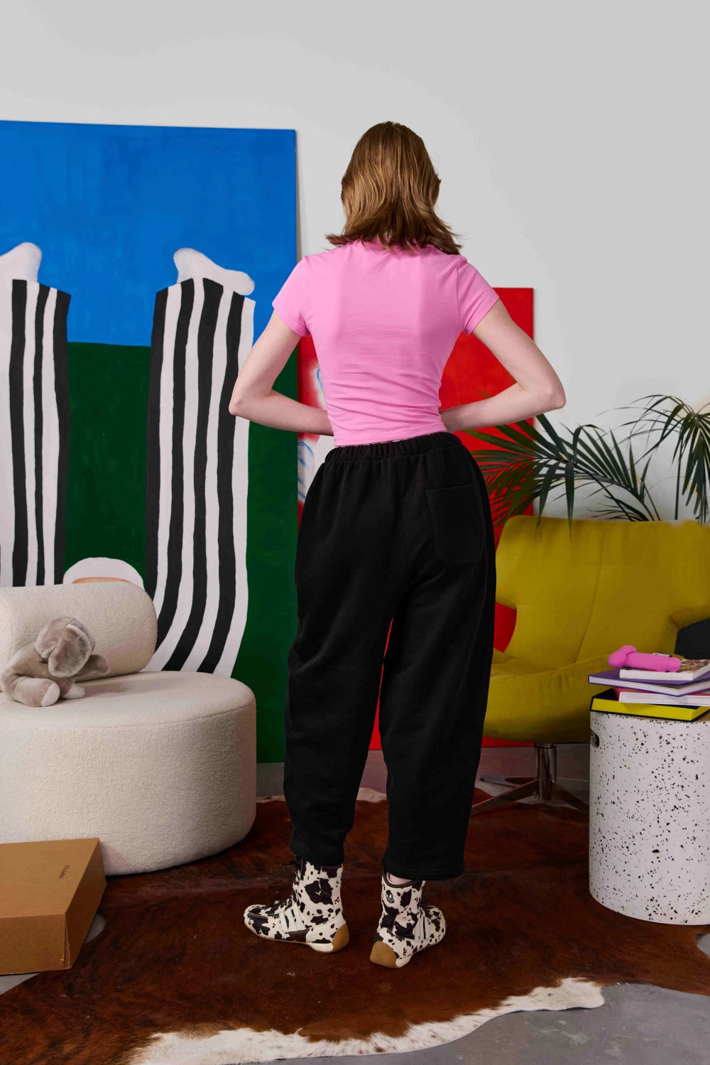 штани balloon у чорному кольорі