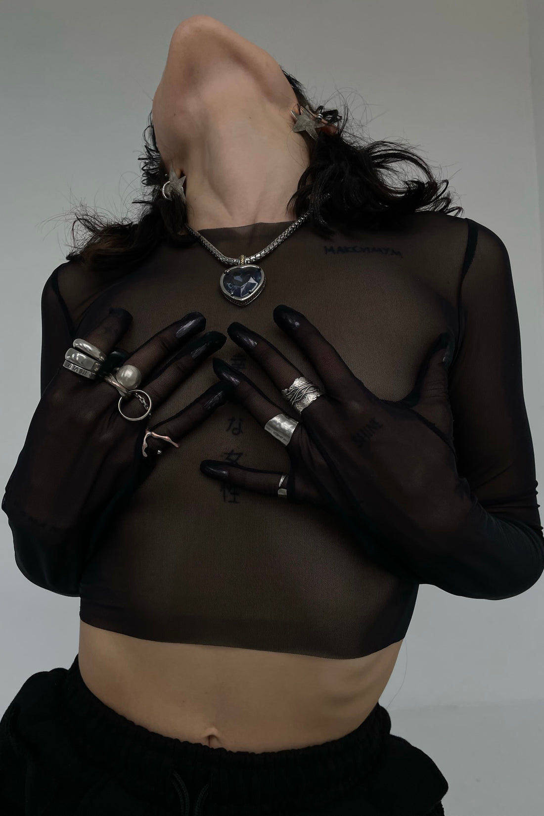 топ "lilith mesh" у чорному кольорі