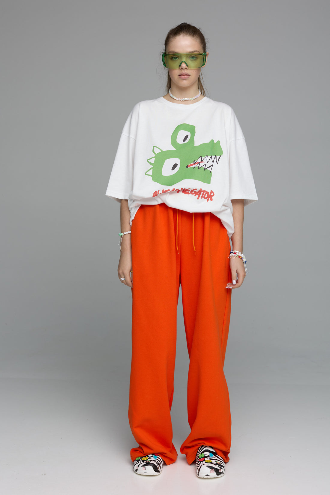 футболка "awesomegator" у білому кольорі