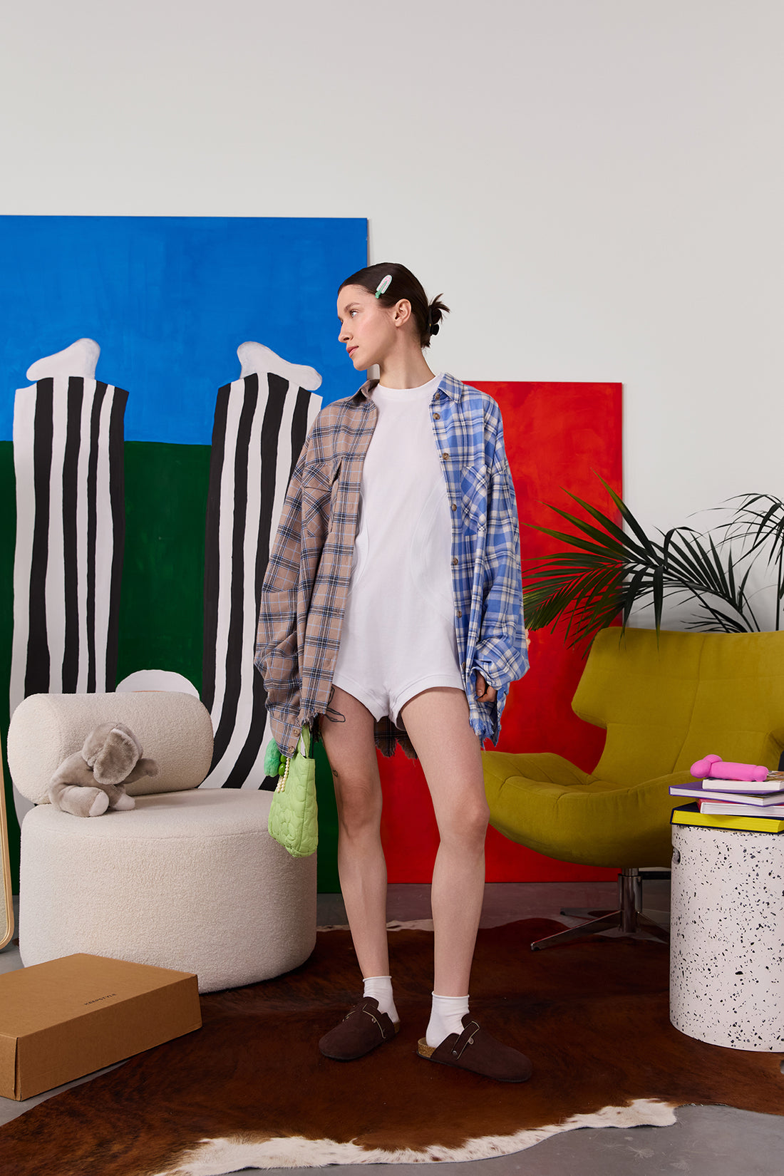 сорочка картата подвійна