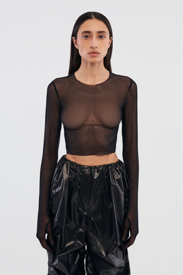 топ "lilith mesh" у чорному кольорі