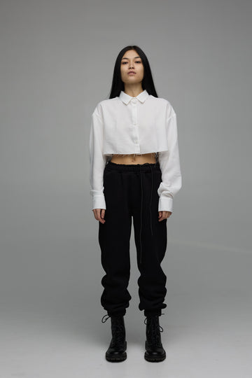 штани утеплені "unisex" у чорному кольорі