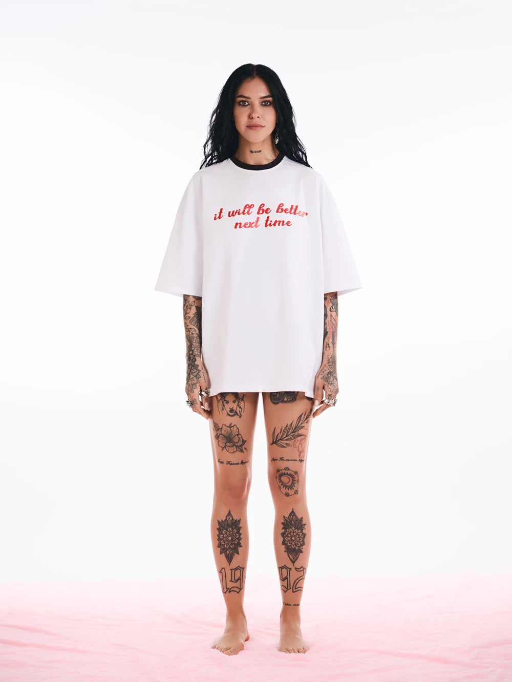 футболка "next time" у білому кольорі