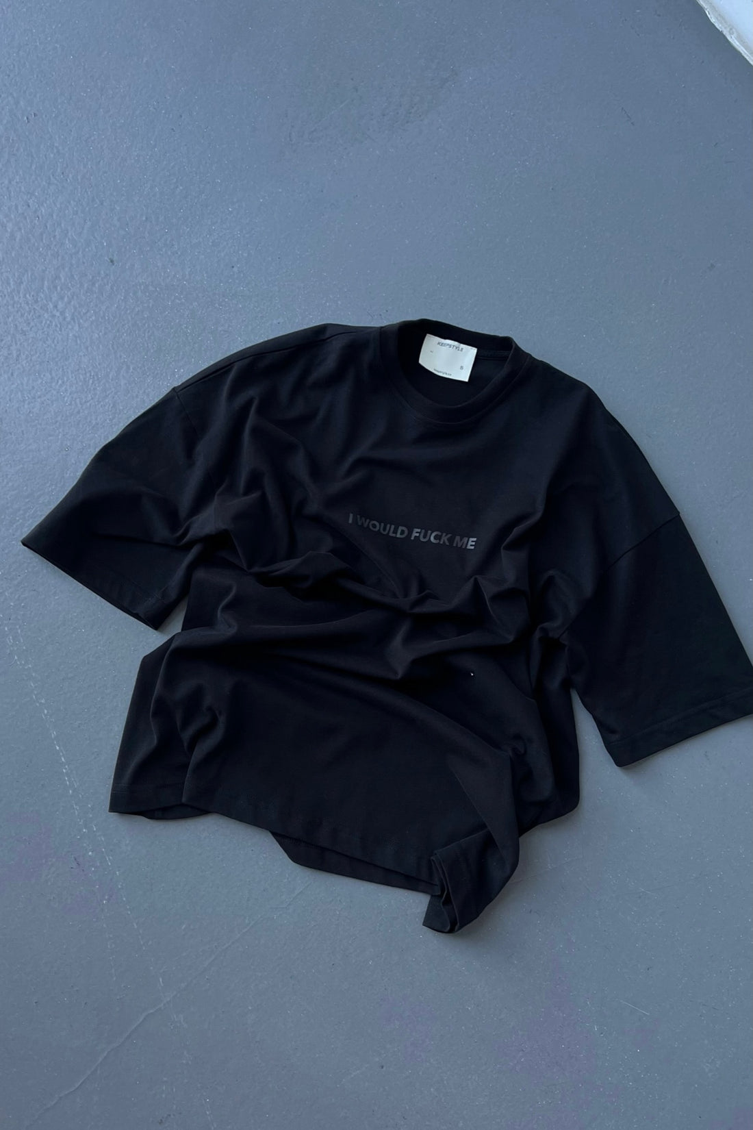 футболка "i would fuck me" у чорному кольорі