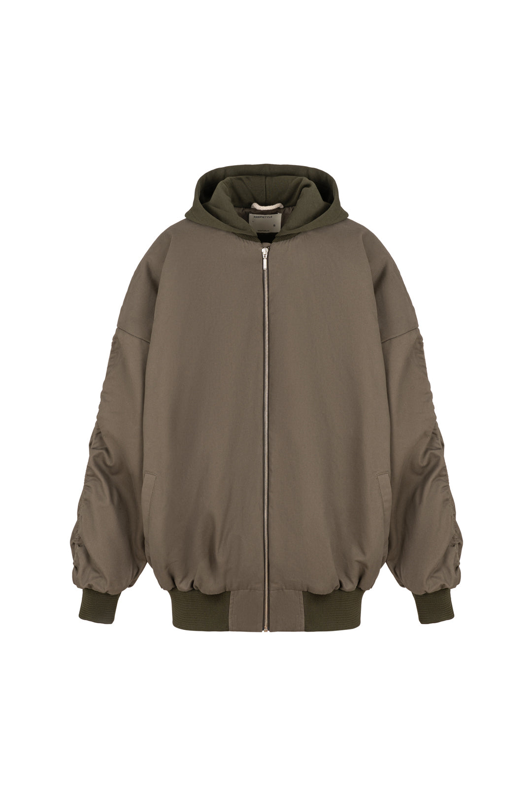 бомбер oversize у кольорі forest