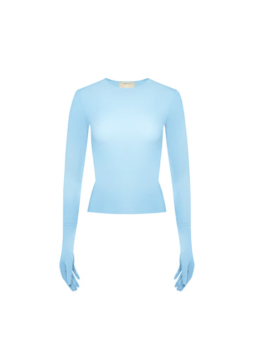 лонгслів "lilith" у блакитному кольорі