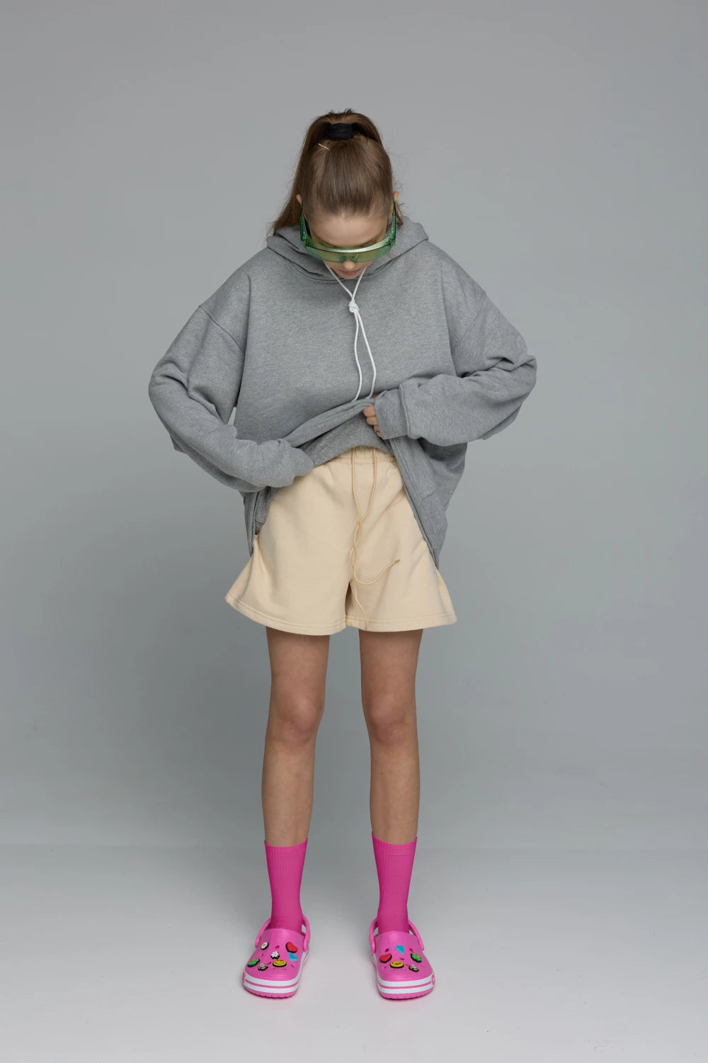 шорти regular у кольорі cream