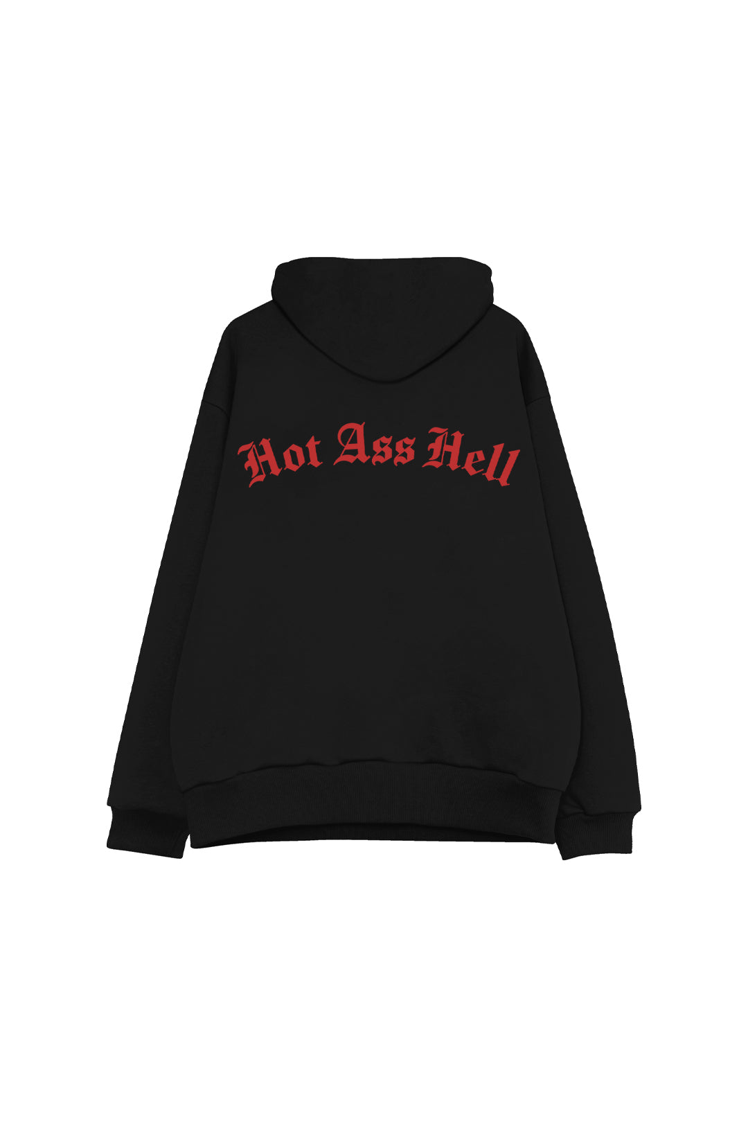 худі "hot ass hell" у чорному кольорі