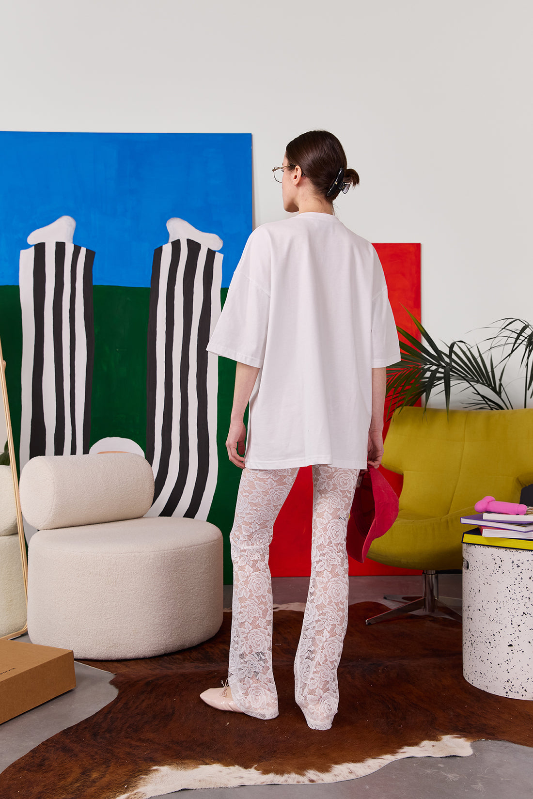 штани "lace" у білому кольорі