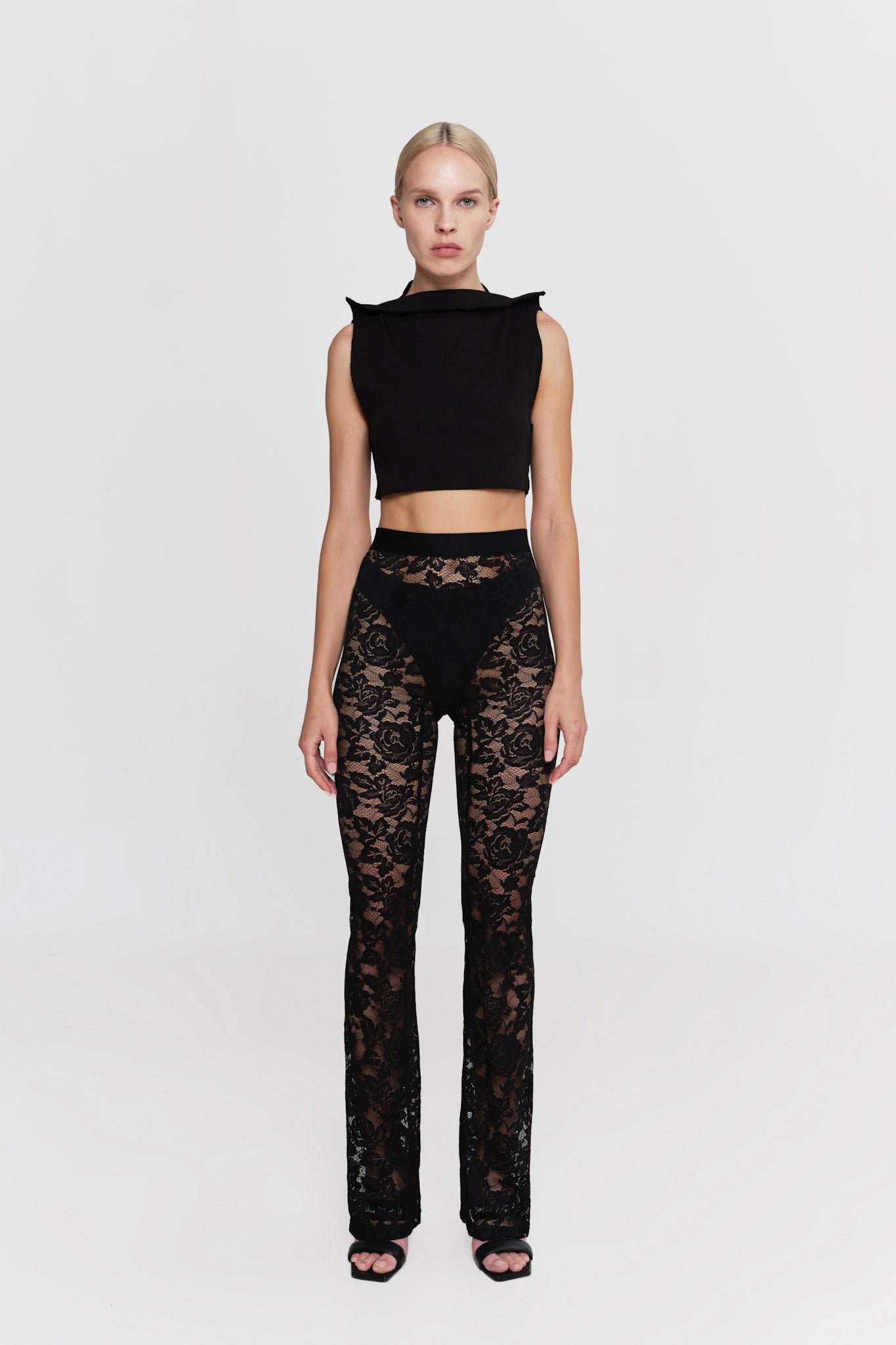 штани "lace" у чорному кольорі