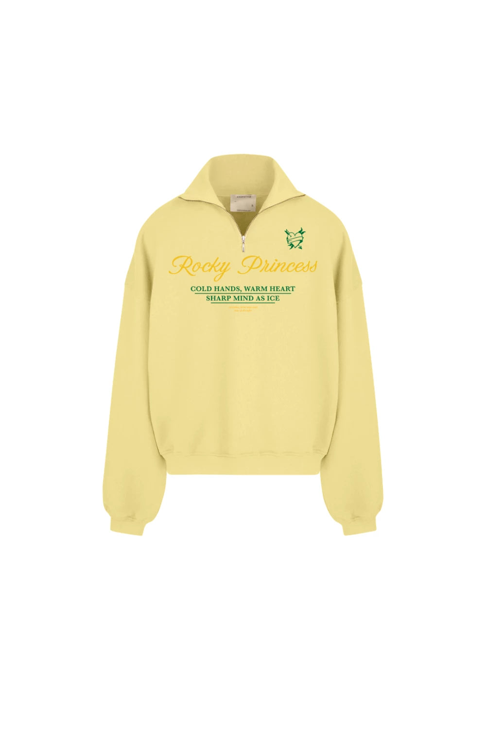 світшот з блискавкою "rocky princess" у кольорі baby yellow