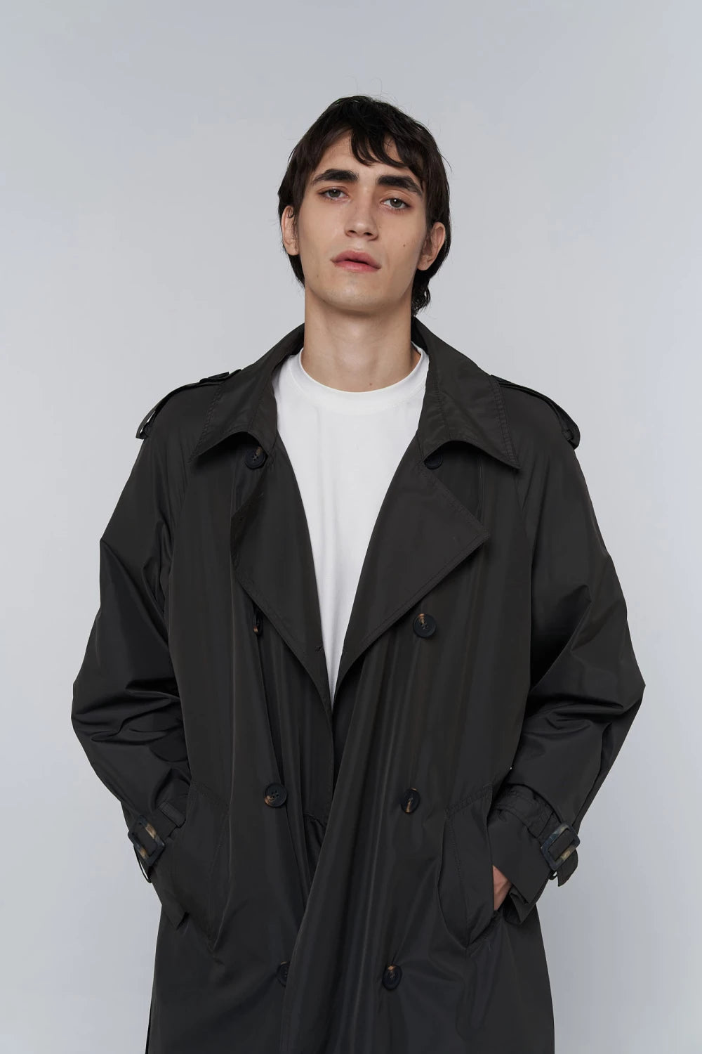 тренч 80s у кольорі dark grey