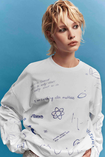 лонгслів "nirvana" у білому кольорі