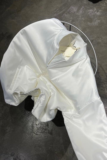 *бомбер атласний у молочному кольорі special selection