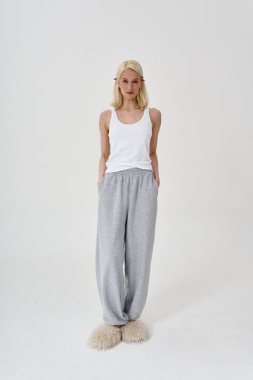 спортивні штани aladdin у кольорі сірий меланж