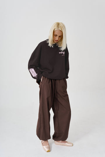 легкі штани aladdin у коричневому кольорі