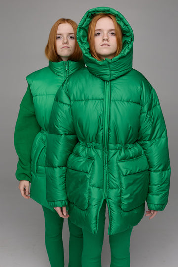 *пуховик у зеленому кольорі special selection