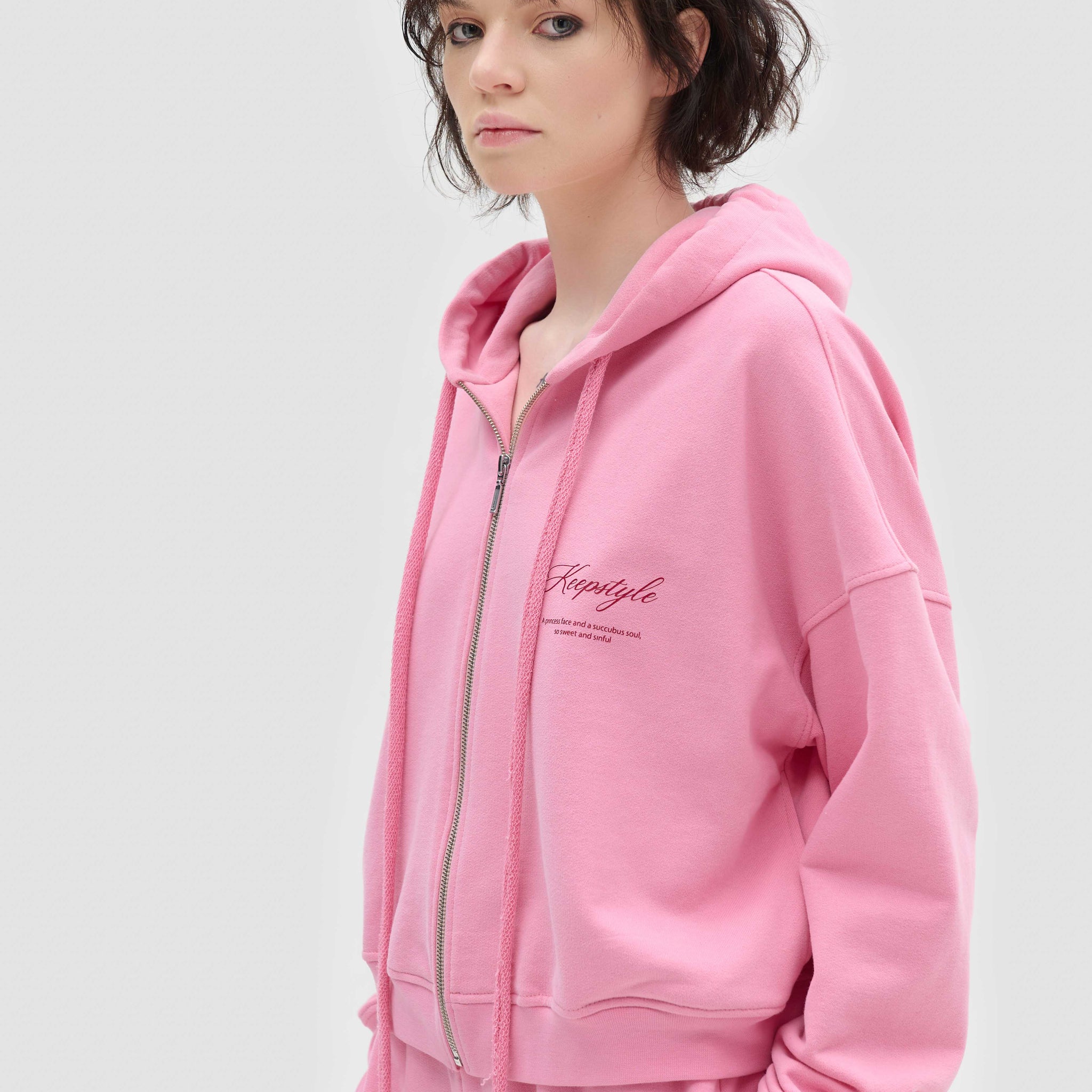 *зіпер укорочений з довгими шнурками у кольорі bubble special selection