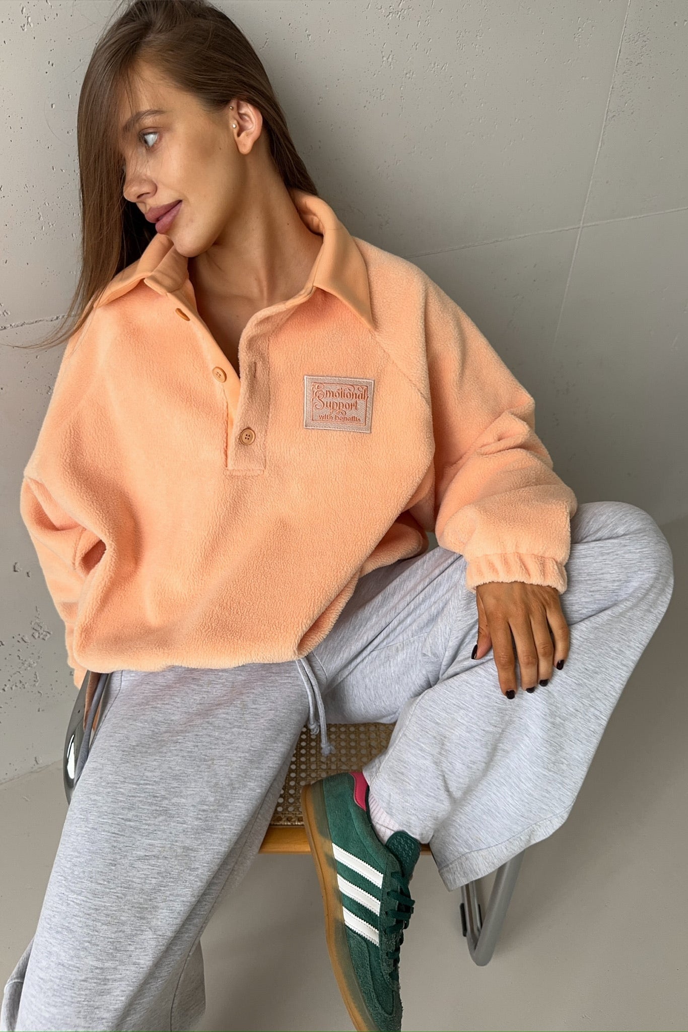 світшот Teddy у персиковому кольорі