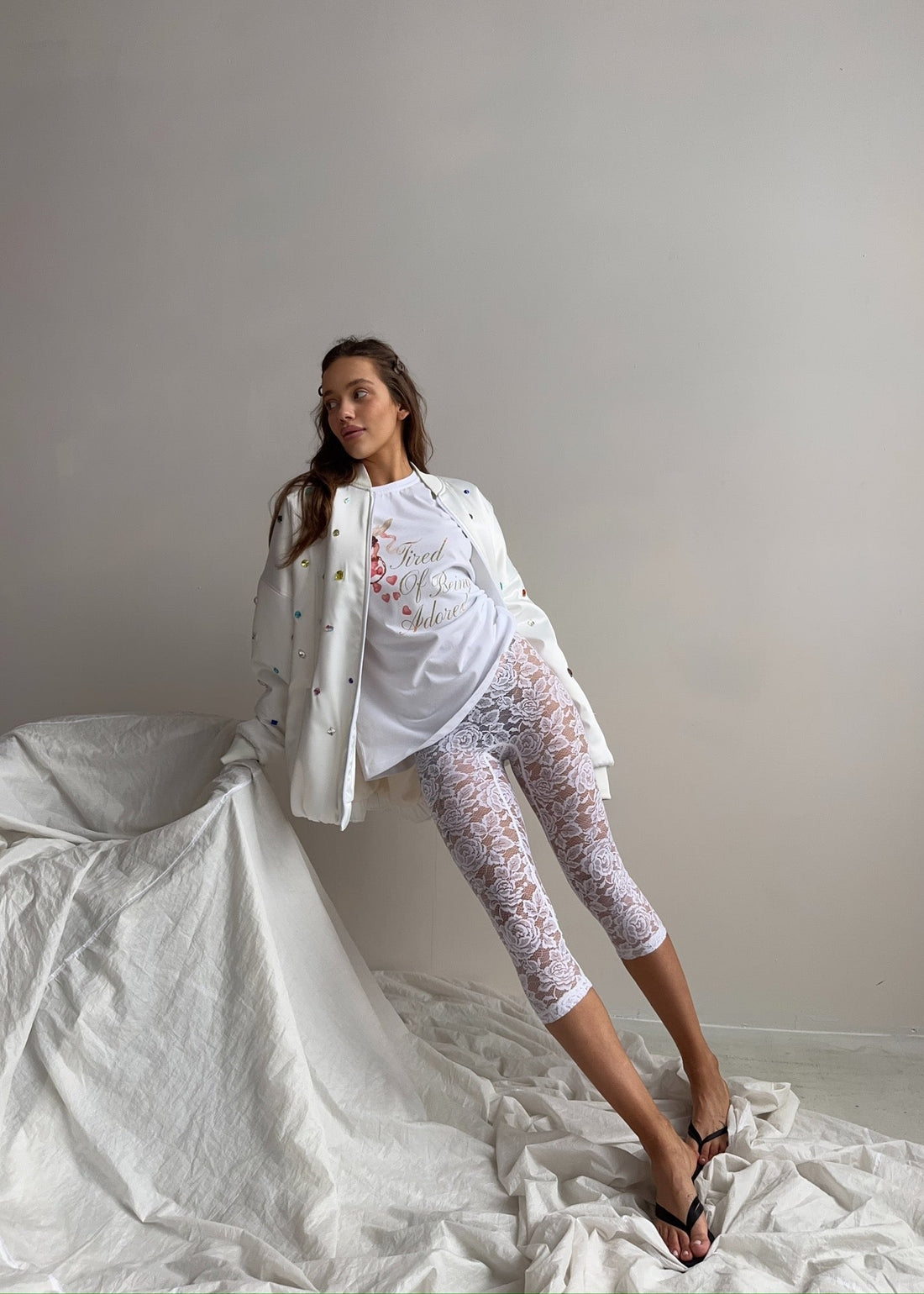 легінси lace у білому кольорі