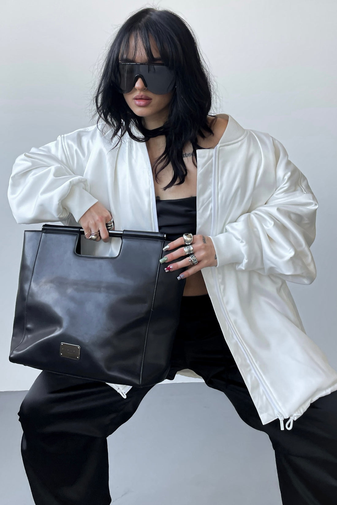 *бомбер атласний у молочному кольорі special selection