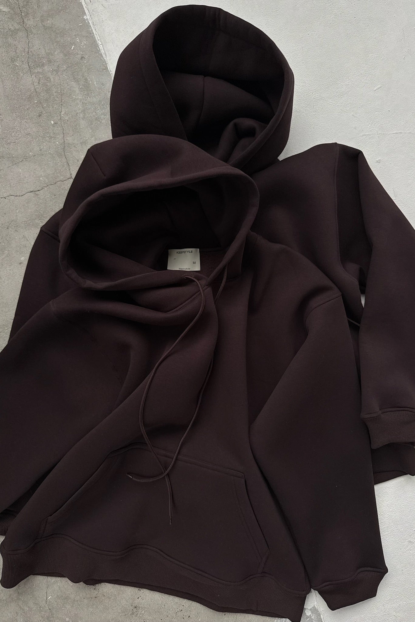 худі утеплений у коричневому кольорі