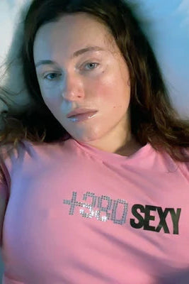 +380SEXY Baby Tee футболка у рожевому кольорі