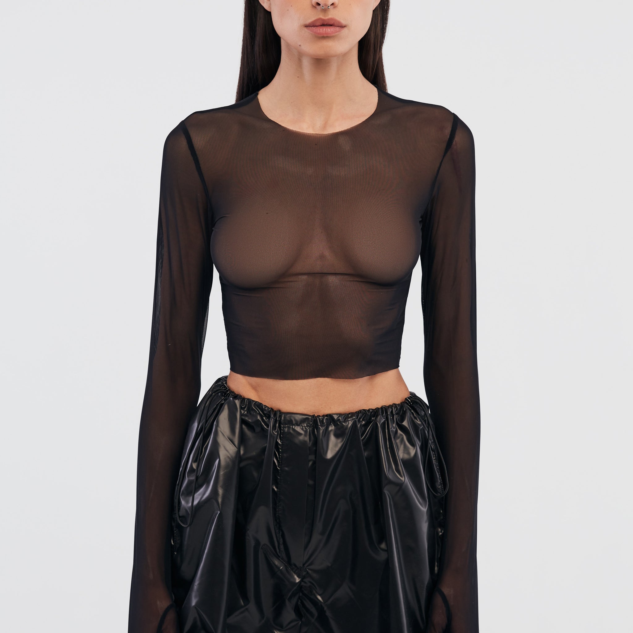 топ "lilith mesh" у чорному кольорі