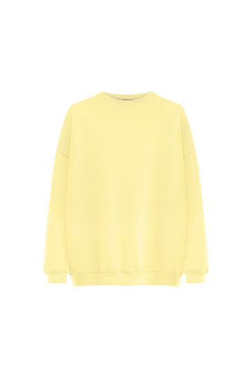 світшот "basic" у кольорі baby yellow