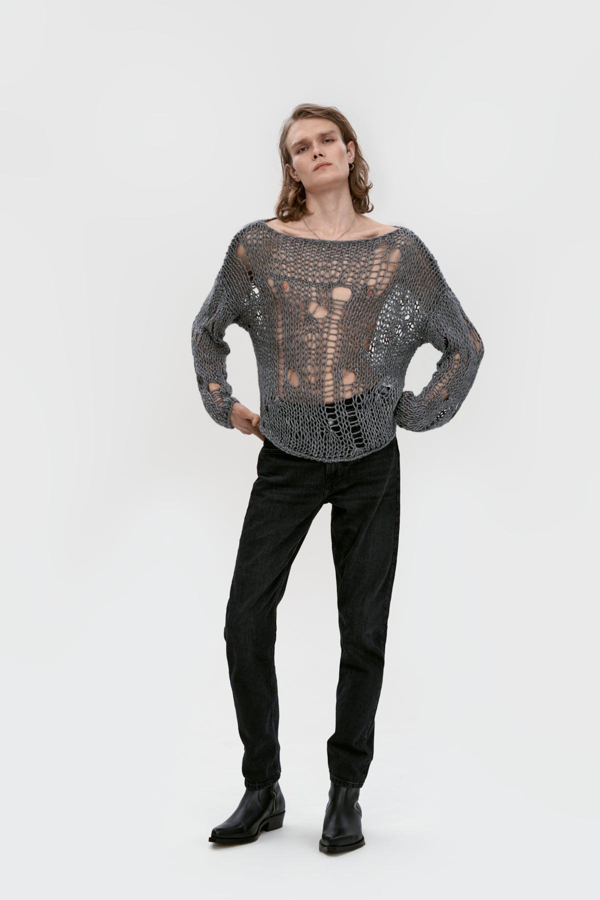светр a la sweater у сірому кольорі