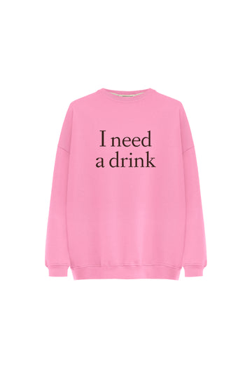 світшот I need a Drink у кольорі bubble