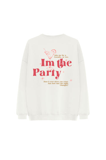 світшот "i am the party" у молочному кольорі