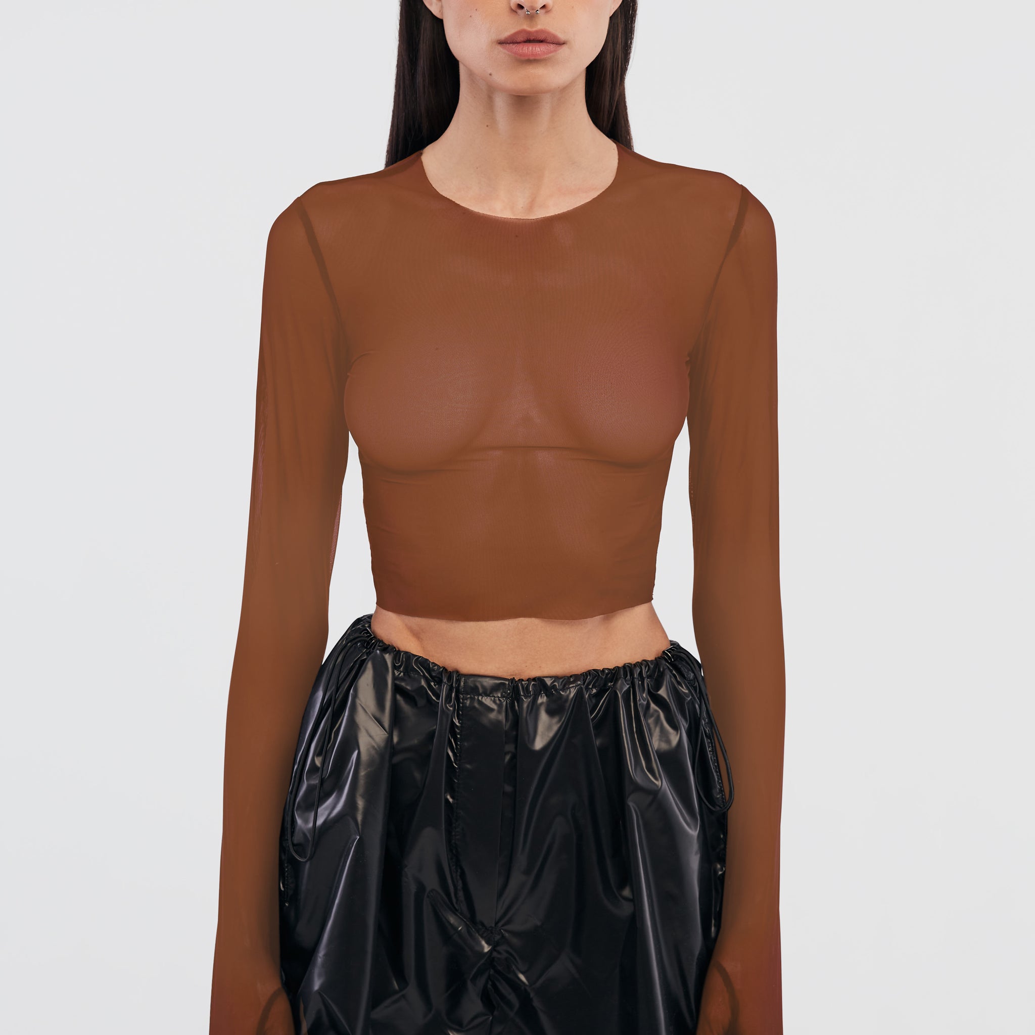 *топ "lilith mesh" у коричневому кольорі special selection