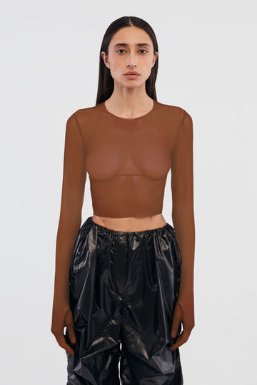 *топ "lilith mesh" у коричневому кольорі special selection