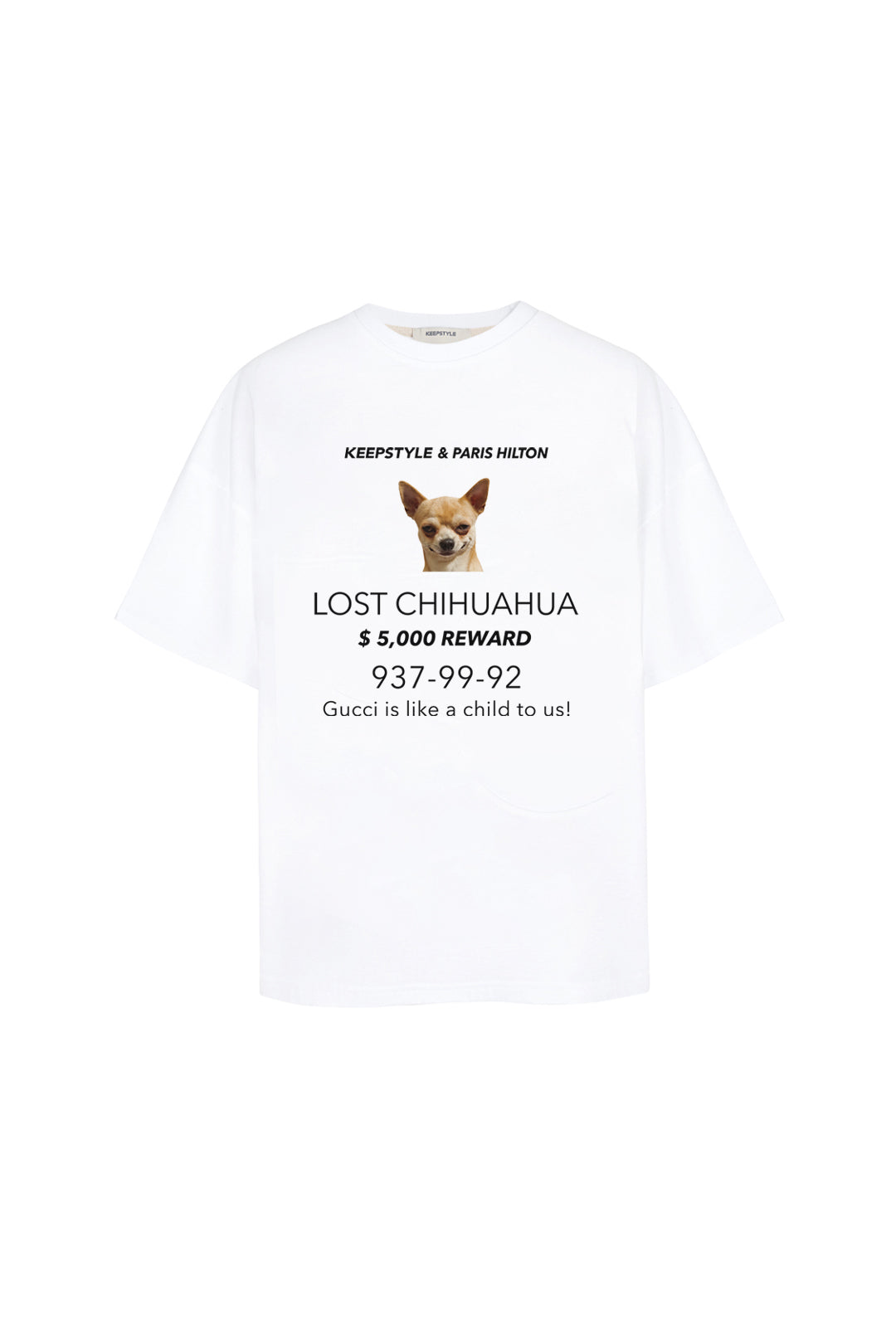 футболка lost gucci в білому кольорі