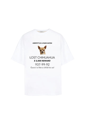 футболка lost gucci в білому кольорі