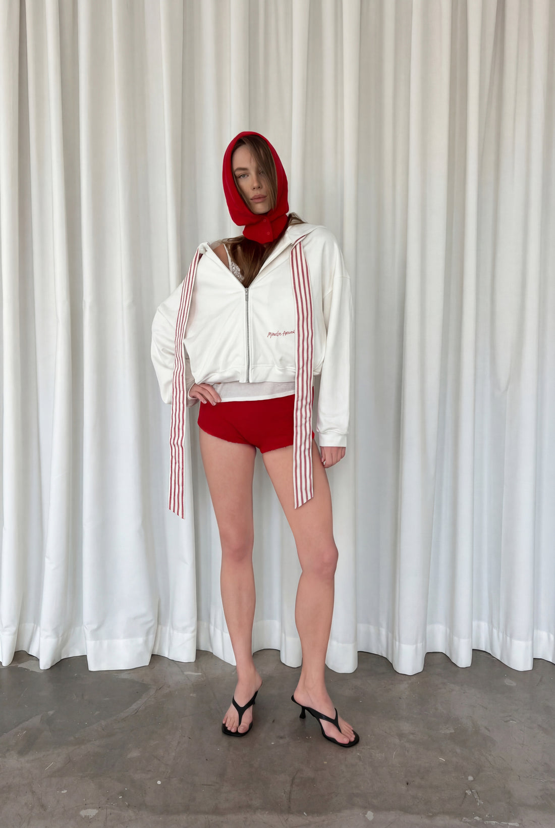 молочний зіпер Bow Edition із завʼязками у полоску