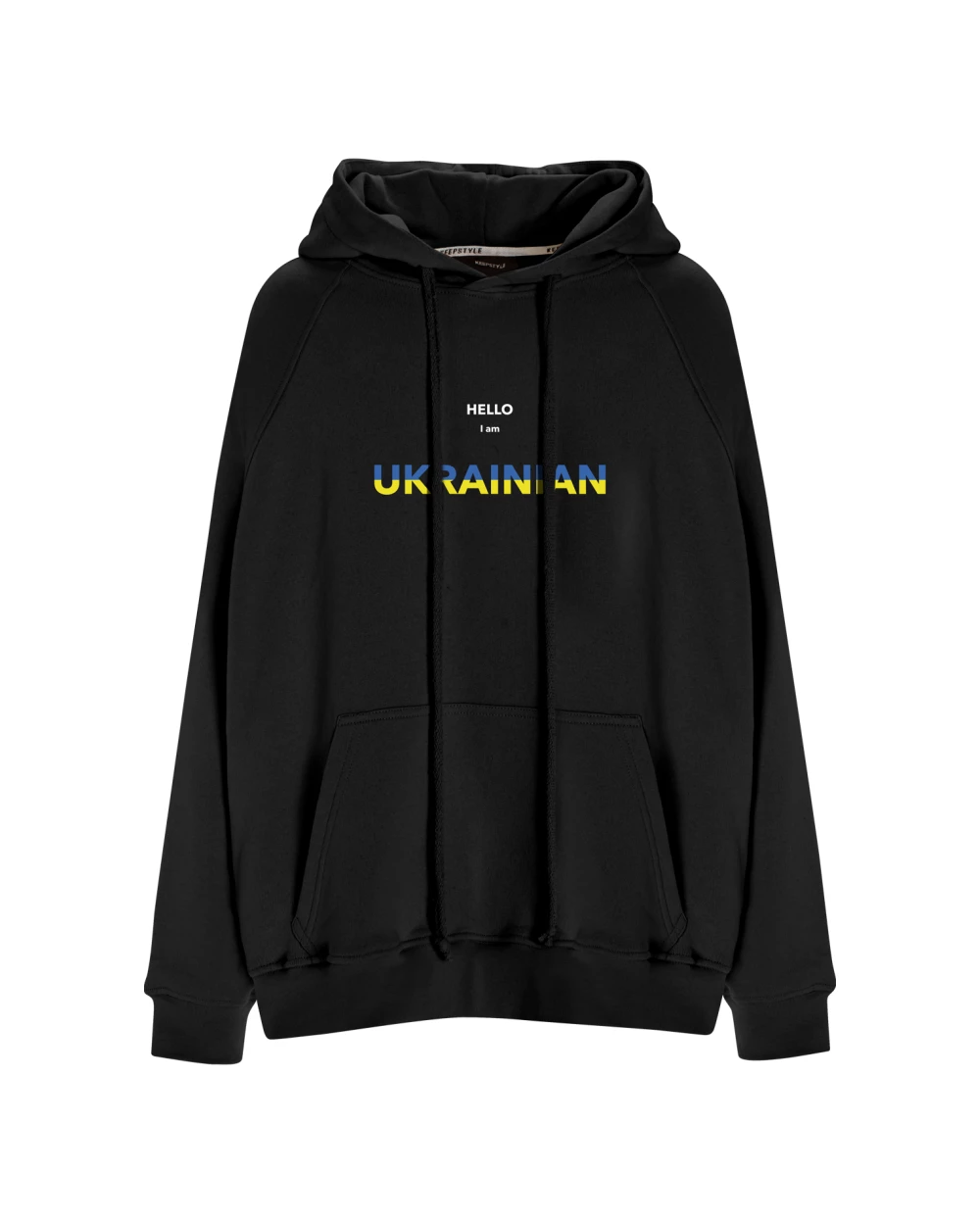 ukrainian hoodie in black