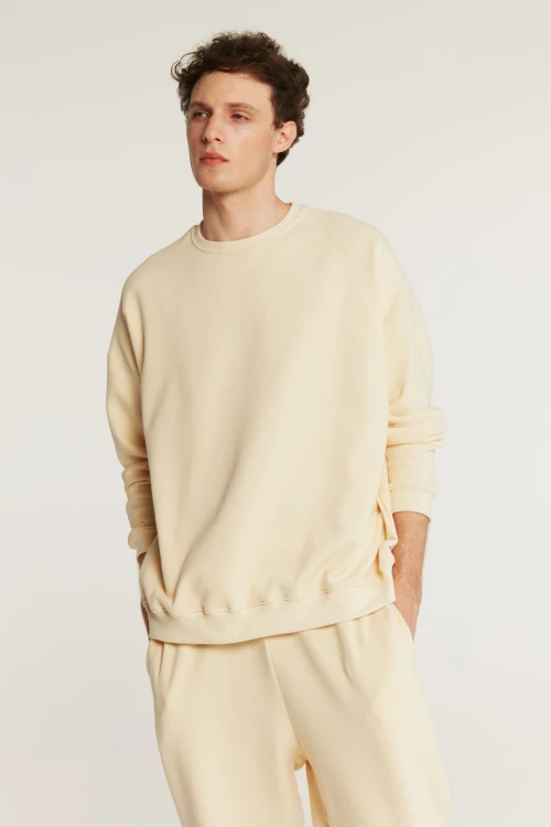 sweatshirt "basic" in vanilla color