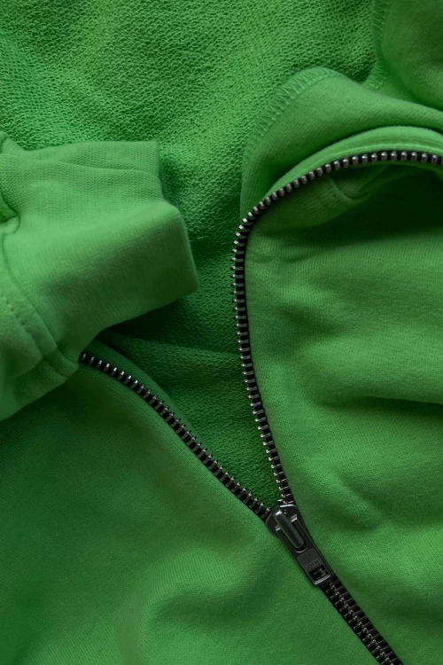 Zip-up hoodie in jasmine color