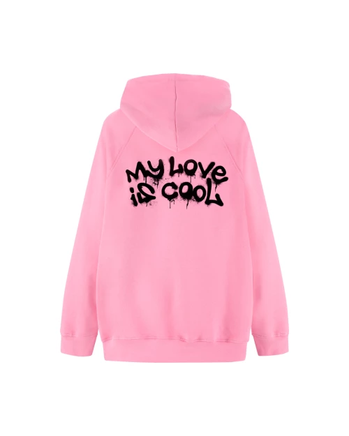 hoodie my love is cool in bubble color