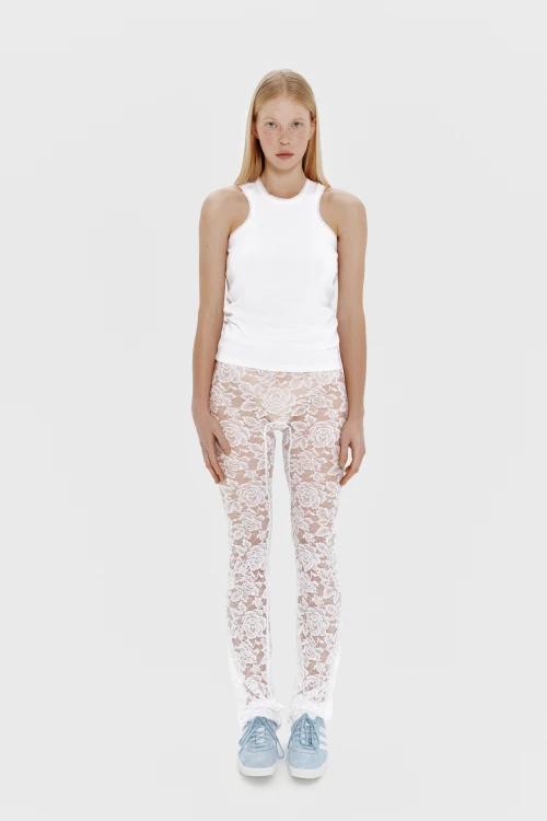 pants "lace" in white color