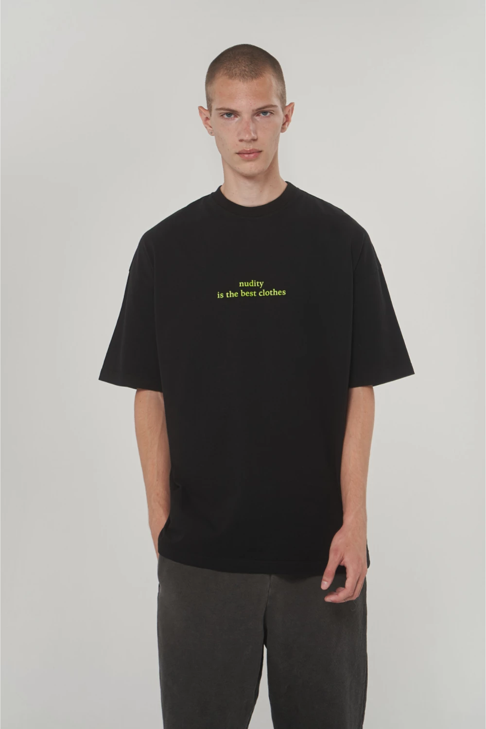 t-shirt "nudity" in black color