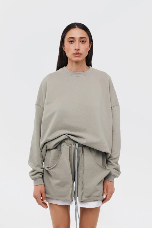 basic sweatshirt in forest color