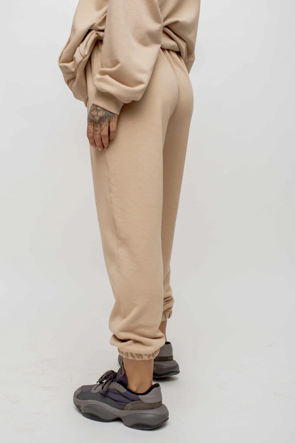 штани утеплені unisex у бежевому кольорі