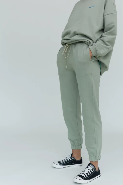 unisex pants in forest color